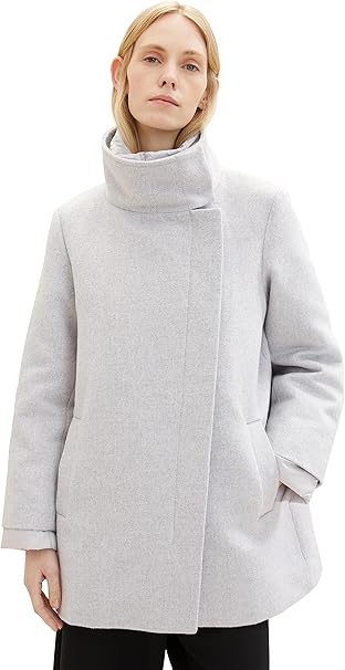 TOM TAILOR 1037558 Women's Jacket, 25128 - Soft Light Grey